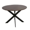 StarFurn Eettafel Rond Walnoot/Zwart - 150x150x76cm - Madison Hot