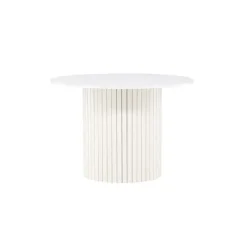 Fjôrd Eettafel Rond Wit 110cm - Fineer - Scandinavisch - Tafel Härön Outlet