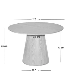 Nordlys Eettafel voor 6 personen Rond Hout