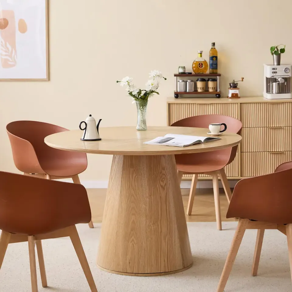 Nordlys Eettafel voor 6 personen Rond Hout