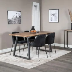 Fjôrd Eettafel Walnoot Hout Uitschuifbaar - 160x85x75cm - Inca Best