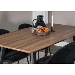 Fjôrd Eettafel Walnoot Hout Uitschuifbaar - 160x85x75cm - Inca Best