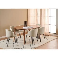 Giga Living Eettafel Walnoot Uitschuifbaar - 154x115x75 cm - Gradje Best