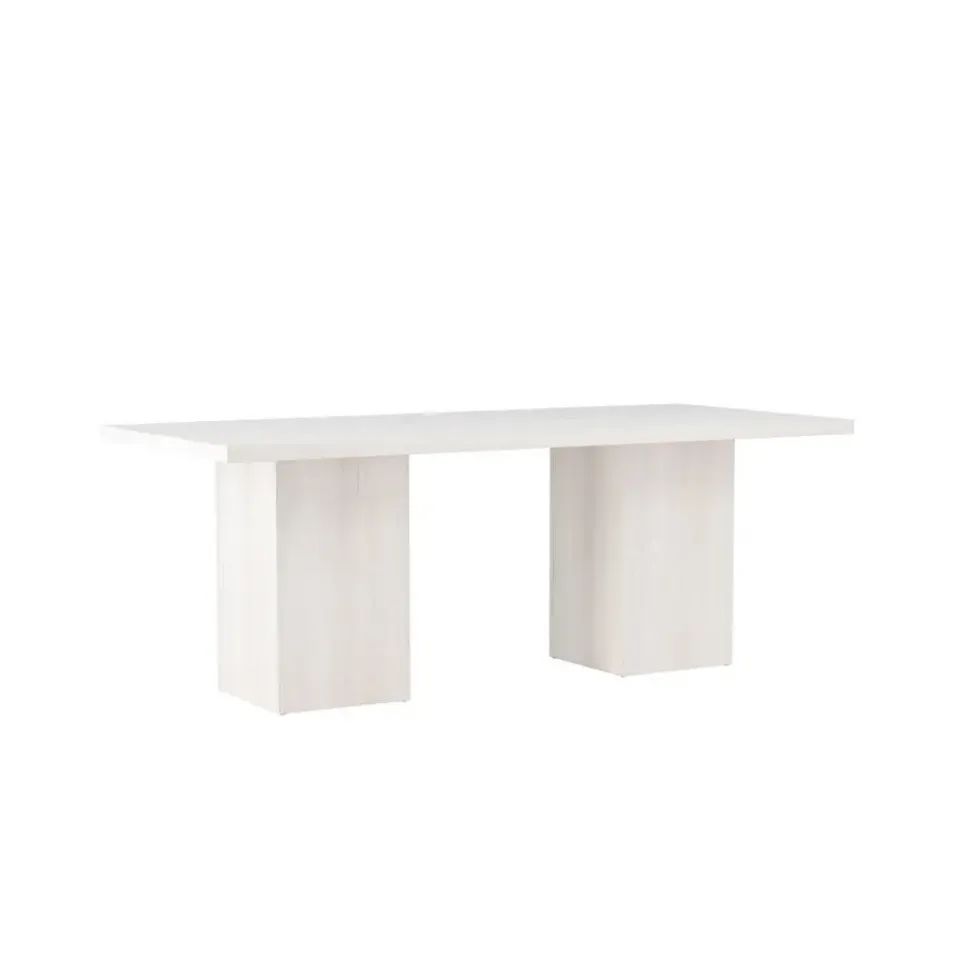 Fjôrd Eettafel Whitewash Hout - 200x90x75cm - Olga Online