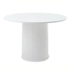 Giga Living Eettafel Wit Eikenhout - Rond - Ø120x75cm - Nola Online