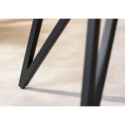 Giga Living Eettafel Zwart Acaciahout - Ovaal - 240x110x76cm - Langford Discount