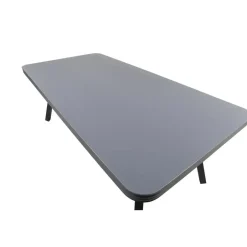 Fjôrd Eettafel Zwart Grijs Glas - 200x100x74cm - Virya New