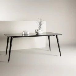 Fjôrd Eettafel Zwart Hout - 180x90x75cm - Dipp Online