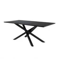 Fjôrd Eettafel Zwart Hout - 180x90x75cm - Piazza Sale