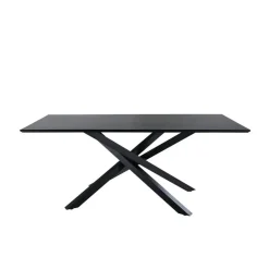 Fjôrd Eettafel Zwart Hout - 180x90x75cm - Piazza Sale