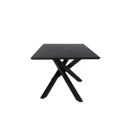 Fjôrd Eettafel Zwart Hout - 180x90x75cm - Piazza Sale