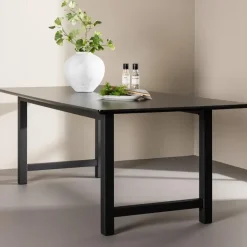 Fjôrd Eettafel Zwart Hout - 220x100x75cm - Count Discount