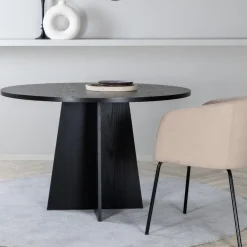 Fjôrd Eettafel Zwart Hout - 110x110x75cm - Bootcut Discount