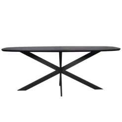 StarFurn Eettafel Zwart Hout - 200x100x76cm - Ferris