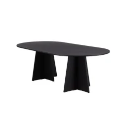 Fjôrd Eettafel Zwart Hout - 230x115x76cm - Bootcut New