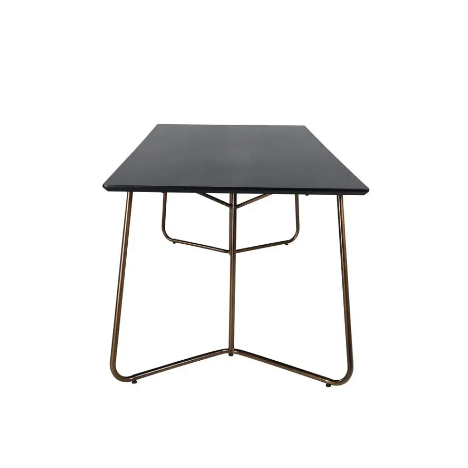 Fjôrd Eettafel Zwart Hout - 190x90x75cm - Petra Distressed New