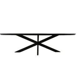 StarFurn Eettafel Zwart Hout/Metaal - 210x100x76cm - Brandy New
