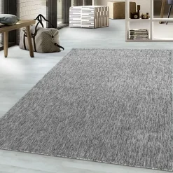 Muratap Effen Vloerkleed Laagpolig Lichtgrijs - 200x290 CM Hot