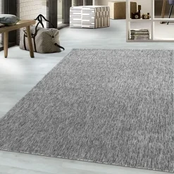 Muratap Effen Vloerkleed Laagpolig Lichtgrijs - 240x340 CM New