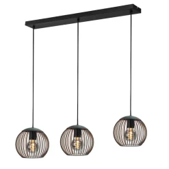 EGLO Almanzora Hanglamp - E27 - 90 cm - Staal - Zwart/Koper Online