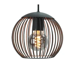 EGLO Almanzora Hanglamp - E27 - 90 cm - Staal - Zwart/Koper Online