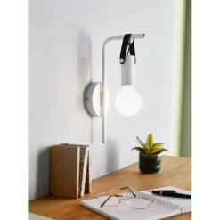 EGLO Apricale Wandlamp - E27 - Leer - Zwart/Bruin New