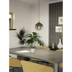 EGLO Ariscani 1 Hanglamp - E27 - Ø 20 cm - Koperglas - Zwart Hot