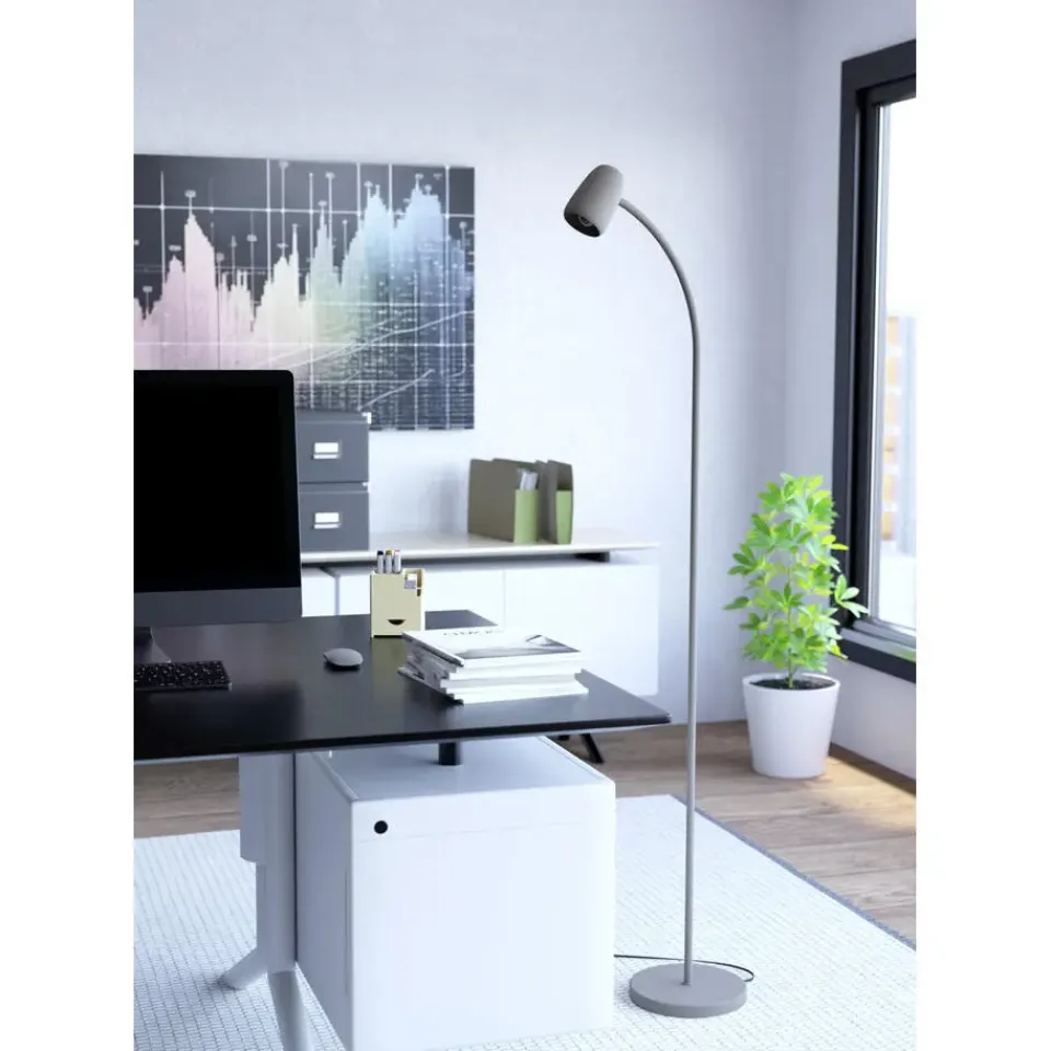 EGLO Carlo Vloerlamp - E14 - 170 cm - Zandkleur - Kantelbaar Hot