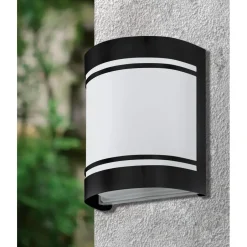 EGLO Cerno Wandlamp - E27 - Glas - Zwart/Wit Discount