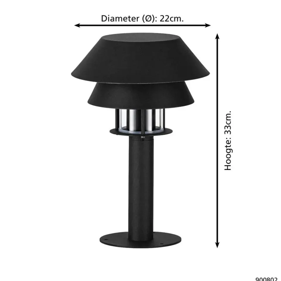 EGLO CHIAPPERA Sokkelarmaturen - buitenverlichting - E27 - Zwart, wit Clearance