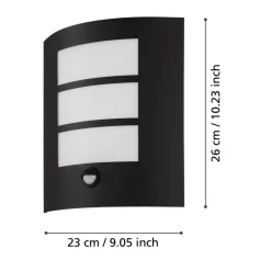 EGLO City Wandlamp - E27 - 23.5 cm - Zwart Outlet