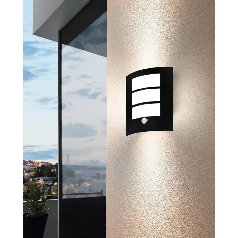 EGLO City Wandlamp - E27 - 23.5 cm - Zwart Outlet