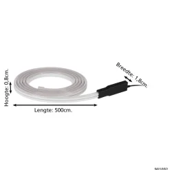 EGLO connect.z Flatneon Z LED Strip - 500 cm - RGB New