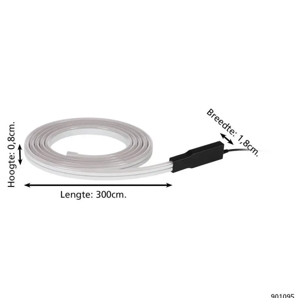 EGLO connect.z Flatneon Z LED Strip - 300 cm - Wit Sale