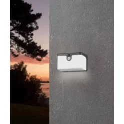 EGLO Croara Solar Wandlamp - LED - 15 cm - Antraciet/Wit Discount