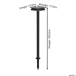EGLO Dreoli Solar Priklamp - LED - 103,5 cm - Zwart/Wit Online