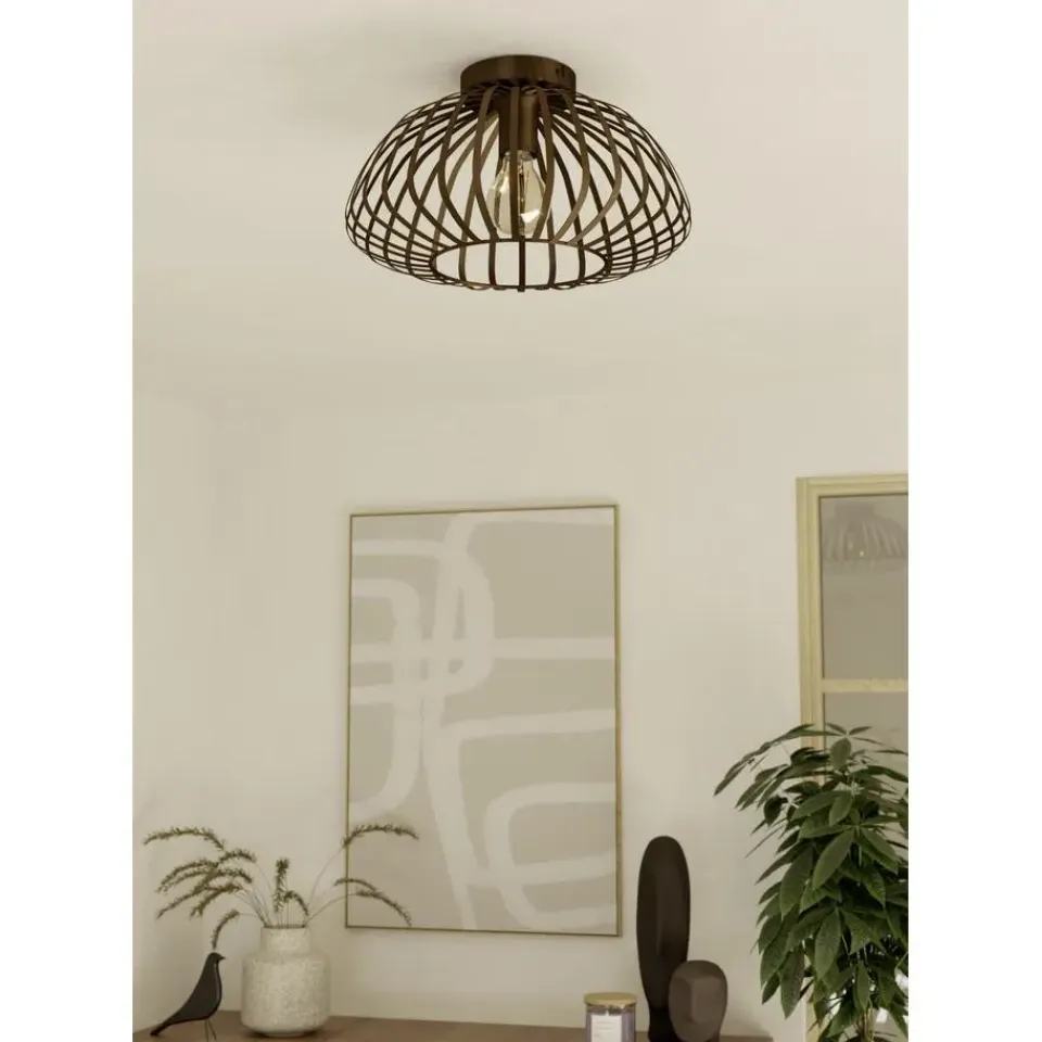 EGLO Espinal Plafondlamp - E27 - Ø 38.5 cm - Brons - Staal Online