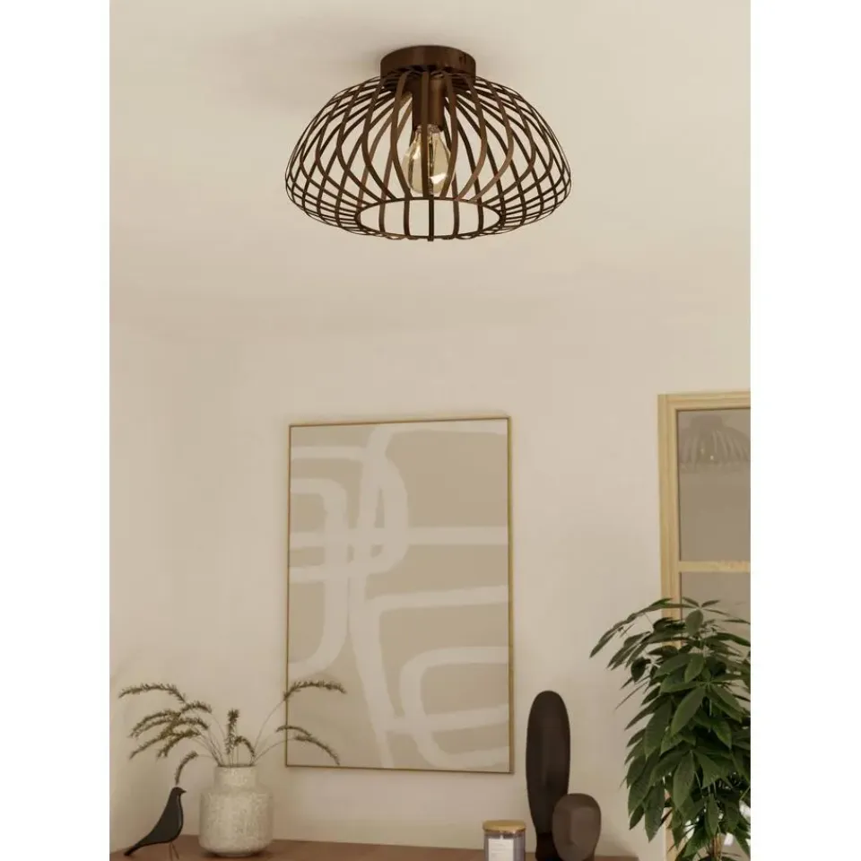 EGLO Espinal Plafondlamp - E27 - Ø 38.5 cm - Brons - Staal Online