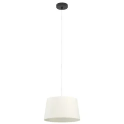 EGLO Febres Hanglamp - E27 - teddy stof - Zwart/Wit Outlet