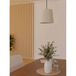 EGLO Febres Hanglamp - E27 - teddy stof - Zwart/Wit Outlet