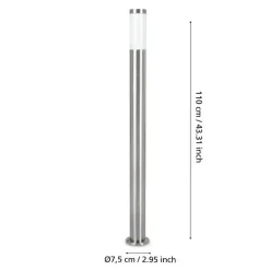 EGLO Helsinki Sokkellamp - Staande lamp - - E27 - 7.5 cm - RVS Sale