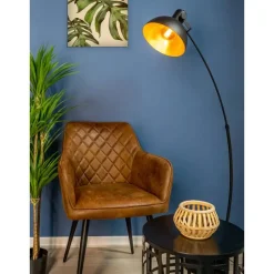 EGLO Jaafra Vloerlamp - E27 - 158 cm - Zwart, Goud Outlet