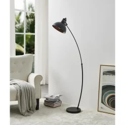 EGLO Jaafra Vloerlamp - E27 - 158 cm - Zwart/Koper Online