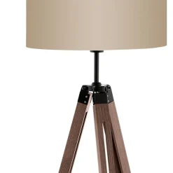 EGLO Lantada Vloerlamp - E27 - 143 cm - Noten/Taupe Sale