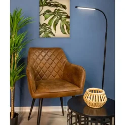 EGLO Laroa Vloerlamp - LED - 130 cm - Zwart New