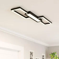 EGLO Monirote Plafonnière - LED - 78 cm - Zwart Clearance