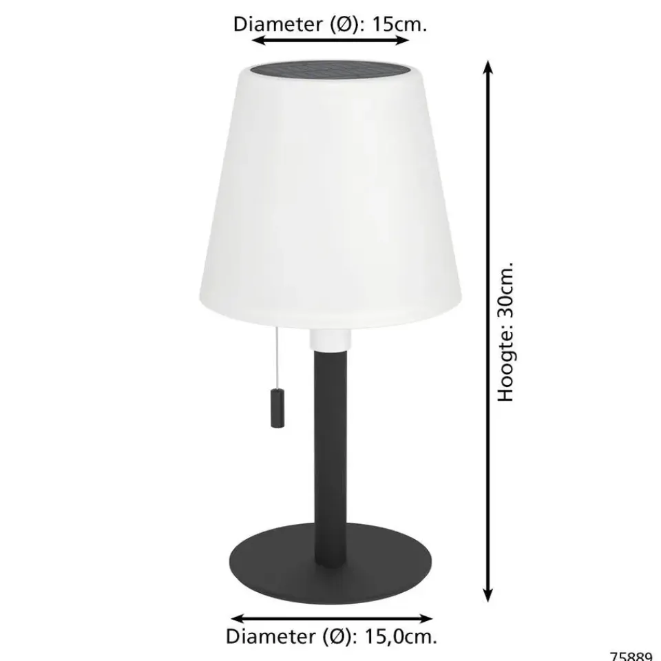 EGLO Montapalma Tafellamp buiten - LED - Zwart, Wit