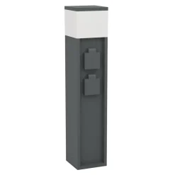 EGLO Park5 Stopcontact Zuil Buiten - E27 - 50 cm - Antraciet/Wit