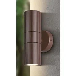 EGLO Tomelloso Wandlamp Buiten - GU10 - 20 cm - Donker Bruin New