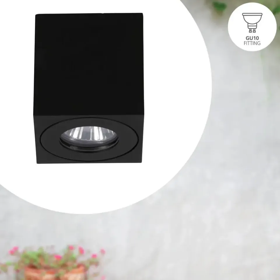 EGLO Torrecola Plafondlamp - GU10 - 9,5 cm - Zwart New